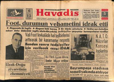 Havadis Gazetesi 5 Mayıs 1958 - Moskova Yunan Politikasını Övdü - Suriyede Bugün Mısır Aleyhtarlığı Artıyor GZ121299 - 1