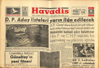 Havadis Gazetesi 6 Ekim 1957 - Polonya Yine Ayaklanıyor GZ82868 - 1