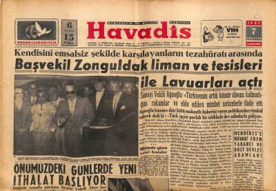 Havadis Gazetesi 7 Ağustos 1957 - Türkiyenin Artık Bir Kömür Davası Yoktur GZ83129 - 1