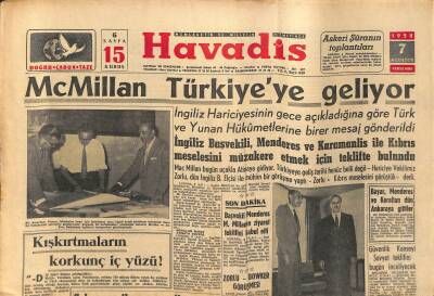 Havadis Gazetesi 7 Ağustos 1958 - Memleket Ekonomisi Tam Bir Rahatlığa Gidiyor - Hiltona 180 Oda İlave Edilecek GZ122050 - 1