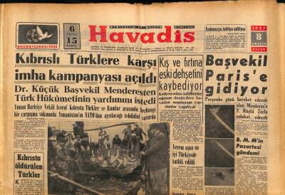 Havadis Gazetesi 8 Aralık 1957 - Verem Aşısı En İyi Türkiyede Tatbik Edildi GZ82930 - 1