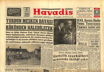 Havadis Gazetesi 8 Aralık 1960 - Kruşçev Hasta ! - Yurdun Mesken Davası Kökünden Halledilecek GZ122035 - 1