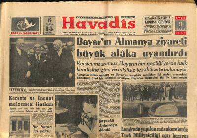 Havadis Gazetesi 9 Mayıs 1958 - Beynelmilel Afyon Kaçakçıları Ele Geçti - Kubalının Cezası Temdit Edildi GZ122056 - 1