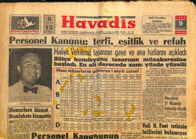 Havadis Gazetesi 9 Nisan 1958 - Urfayı Çekirgeden Serçeler Kurtardı - Vali H. Foot Tethişin Faillerini Bulamıyor GZ122015 - 1