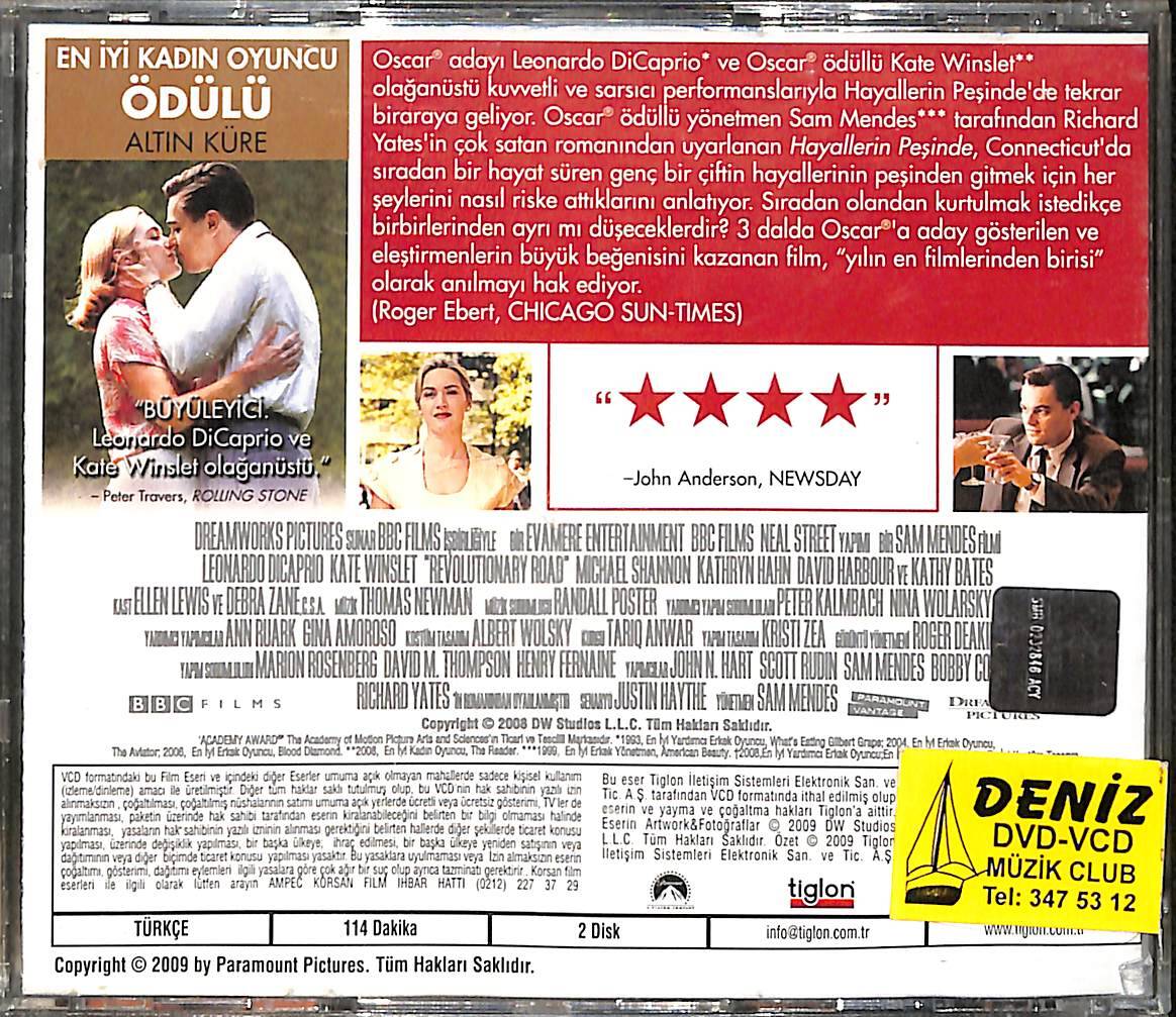 Hayallerin Peşinde - Revolutionary Road (2008) Orjinal VCD Film ' Leonardo DiCaprio - Kate Winslet ' VCD28548 - 2