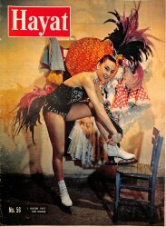 Hayat Dergisi 1 Kasım 1957 No.56 - Kapak: Charlotte Banaouf & Mevsimin İlk Milli Maçları & Poster 