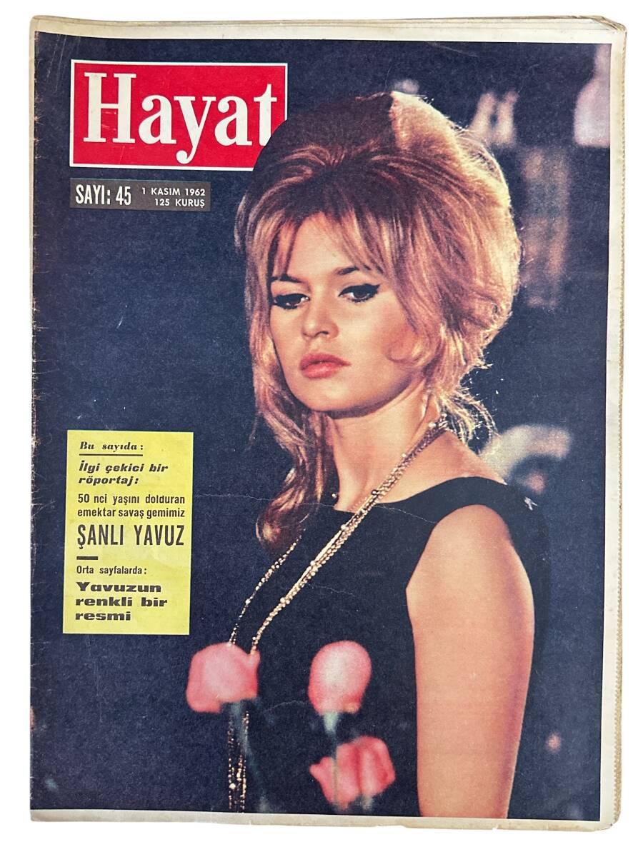 Hayat Dergisi 1 Kasım 1962 Sayı : 45 - Kapak : Brigitte Bardot NDR91343 - 1