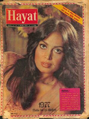 Hayat Dergisi 1 Ocak 1977 Sayı 1 - Kapak Türkan Şoray - 1976da Mutlu Günler Yaşadım Neşe Karaböcek DRG1527 - 1