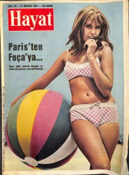 HAYAT DERGİSİ 10 Ağustos 1967 Sayı: 33 - Kapak: Sue Gaell - Paris'ten, Foça'ya ... - Amerika'da Kanlı Yaz - Makyajı Brigitte Bardot'dan Öğrenin NDR88517 - Gökçekoleksiyon