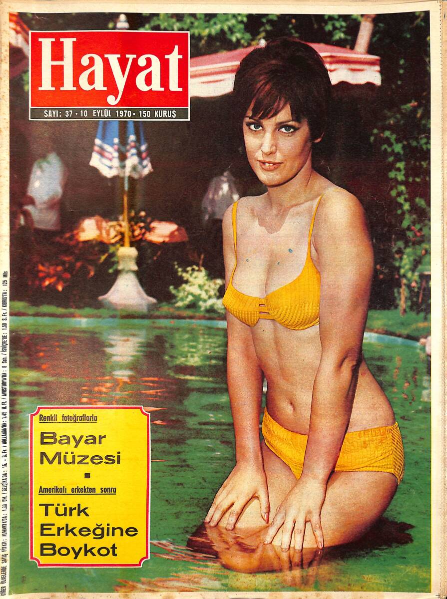 HAYAT DERGİSİ 10 Eylül 1970 Sayı: 37 Kapak: Shelia Rosin - Türk Erkeğine Boykot NDR88560 - 1