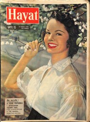 HAYAT Dergisi 10 Nisan 1959 Sayı: 15 - Kapak: Ezeli Genç Maurice Chevalier - NATO 10 Yaşında NDR89001 - Gökçekoleksiyon