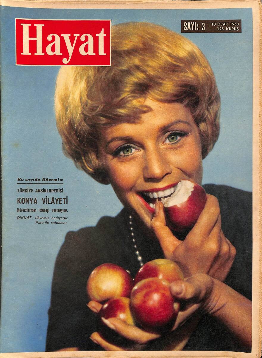 HAYAT DERGİSİ 10 Ocak 1963 Sayı: 3 - Kapak: Maria Schell - Avrupa'nın En Ünlü Çapkını Nihayet Evleniyor NDR88937 - 1