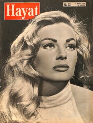 Hayat Dergisi 11 Ekim 1957 No: 53 - Kapak: Anita Ekberg & 102. Sokağın Çetesiyle Bir Gün NDR98827 - Gökçekoleksiyon