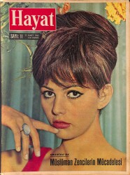 HAYAT DERGİSİ 11 Mart 1965 Sayı: 11 - Kapak: Claudia Cardinale - Diana Dors Yanak Okşadı - Siyah Beyaz Mücadelesi NDR89255 - Gökçekoleksiyon