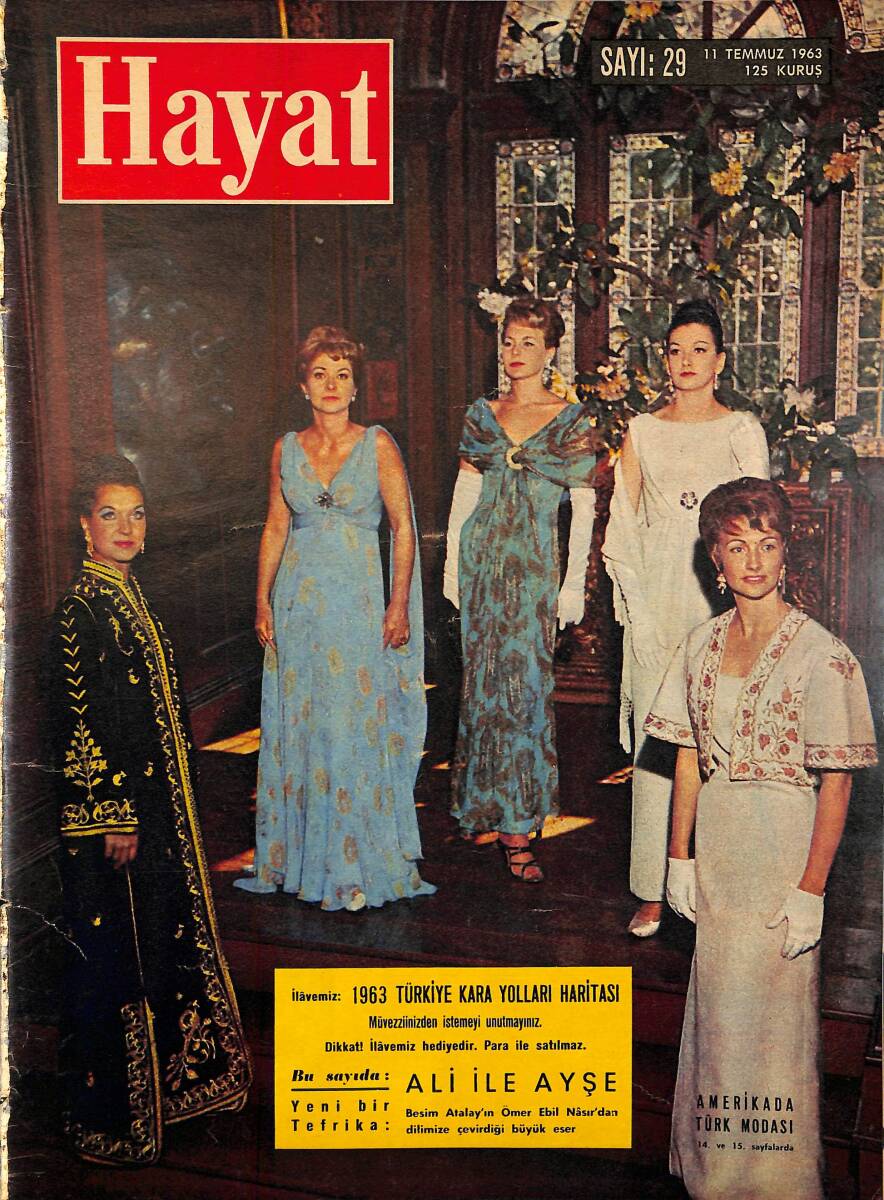 HAYAT DERGİSİ 11 Temmuz 1963 Sayı:29 - Pe-Re-Ja Limon Çiçeği Kolonyası Reklam NDR101493 - 1
