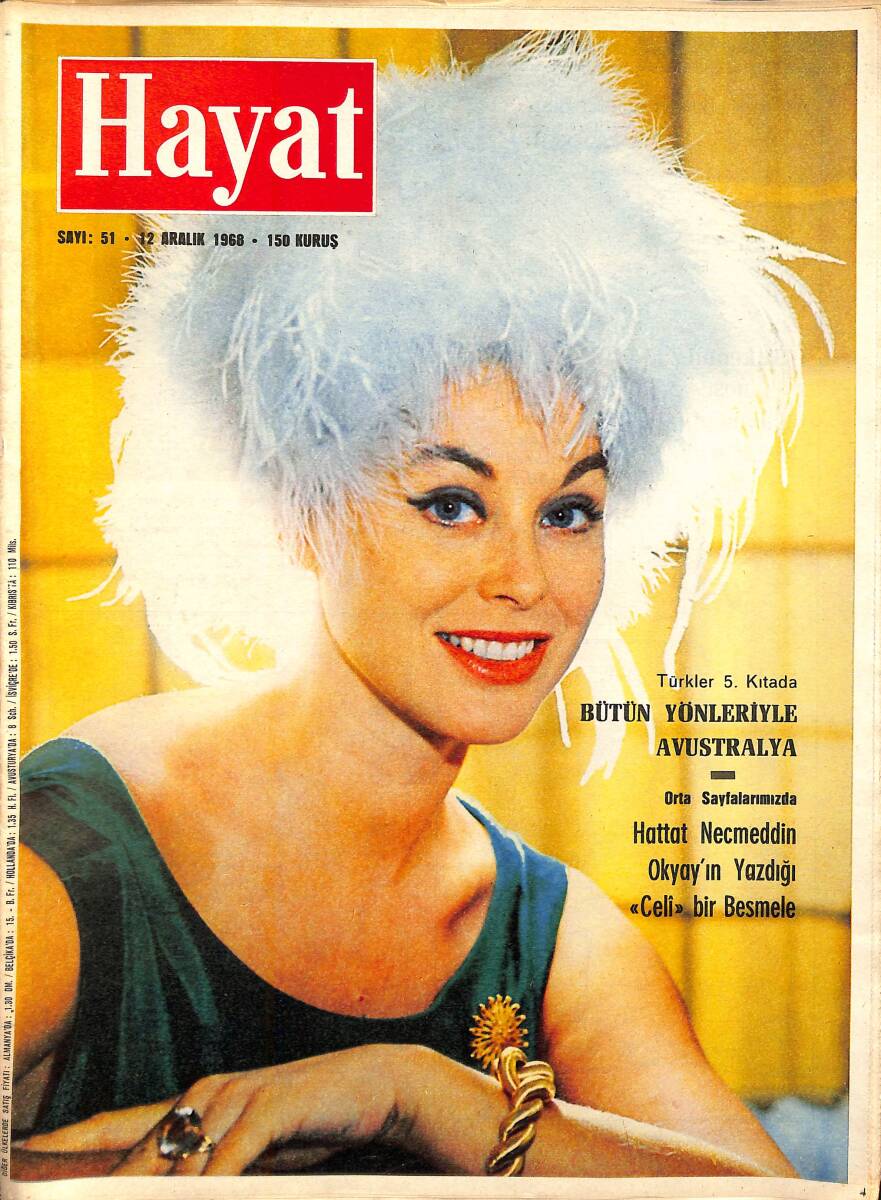 HAYAT DERGİSİ 12 Aralık 1968 Sayı:51 - Kapak: Margaret Rose - Prenses Yine Prensestir - Bütün Yönleriyle Avustralya NDR88647 - 1