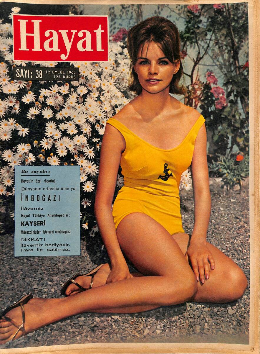 HAYAT DERGİSİ 12 Eylül 1963 Sayı: 38 - Kapak: Vanja Carllson - Dr. Ward'un Kız Arkadaşları Ne Alemde NDR88926 - 1