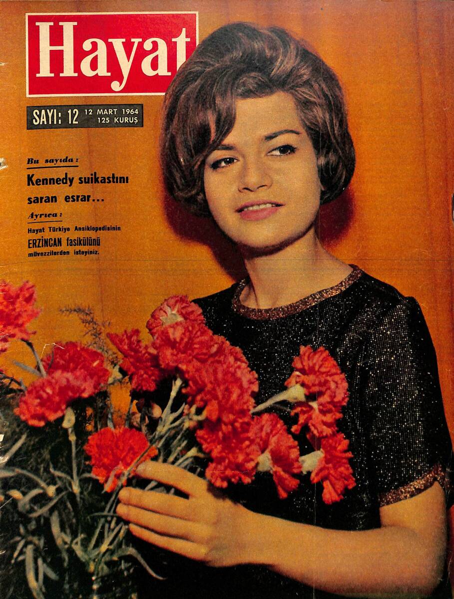 HAYAT DERGİSİ 12 Mart 1964 Sayı: 12 - Kapak: İdil Biret - Ay'ı Bunlar Fethedecek! - Marilyn Monroe'nun Hayali Yine Sahnede NDR89948 - 1
