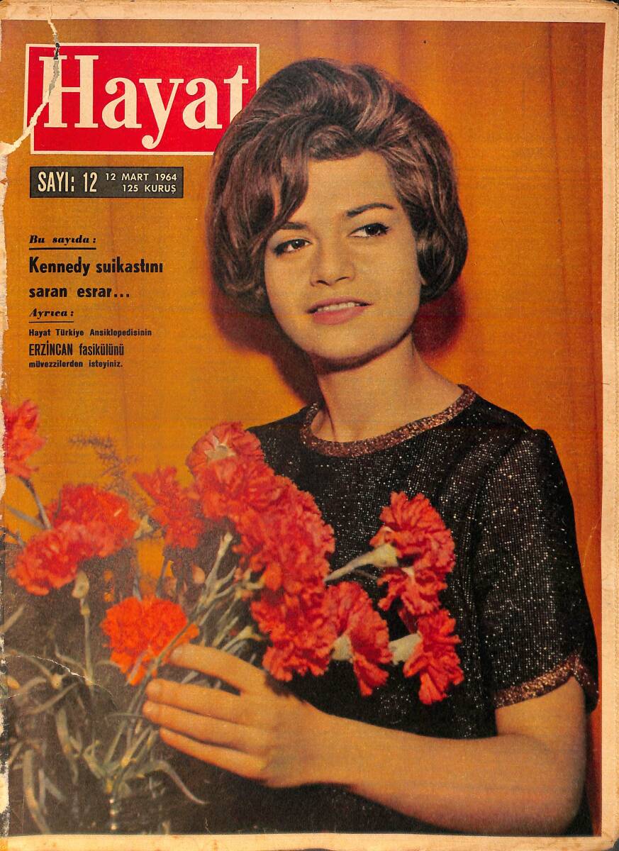 HAYAT DERGİSİ 12 Mart 1964 Sayı: 12 - Kapak: İdil Biret - Ay'ı Bunlar Fethedecek! - Marilyn Monroe'nun Hayali Yine Sahnede NDR96435 - 1