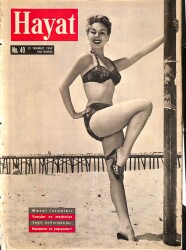 Hayat Dergisi 12 Temmuz 1957 No.40 - Kapak: Mıtzı Gaynor & Jean Seberg & Kraliçe Elizabeth'in Atı & Sophia Loren NDR98476 - Gökçekoleksiyon