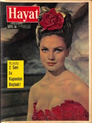 HAYAT DERGİSİ 13 Ağustos 1964 Sayı: 34 - Kapak: Norma Poster - Kıbrıs Olayları - Prens Carlos Hugo Boğaya Meydan Okudu NDR88920 - Gökçekoleksiyon