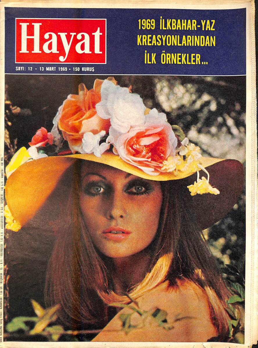 HAYAT Dergisi 13 Mart 1969 Sayı : 12 - Kapak : Clarence Dull - Alain Delon : '' İntikamımı Alacağım ! '' NDR88754 - 1