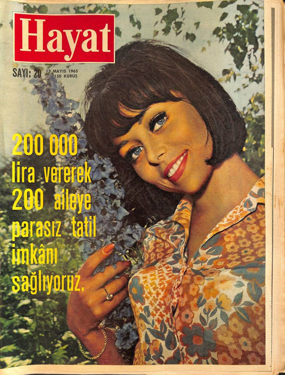 HAYAT Dergisi 13 Mayıs 1965 Sayı : 20 - Kapak : Marie France Pisier - Süreyya'nın Boğulmasına Ramak Kalmıştı NDR88763 - 1