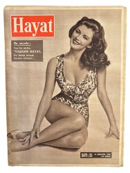 Hayat Dergisi 14 Ağustos 1959 Sayı : 33 - Kapak : Eve Eden - Mimar Sinan Posteri - Marilyn Monroe Yeni Bir Başarı Devresinde NDR91344 - Gökçekoleksiyon