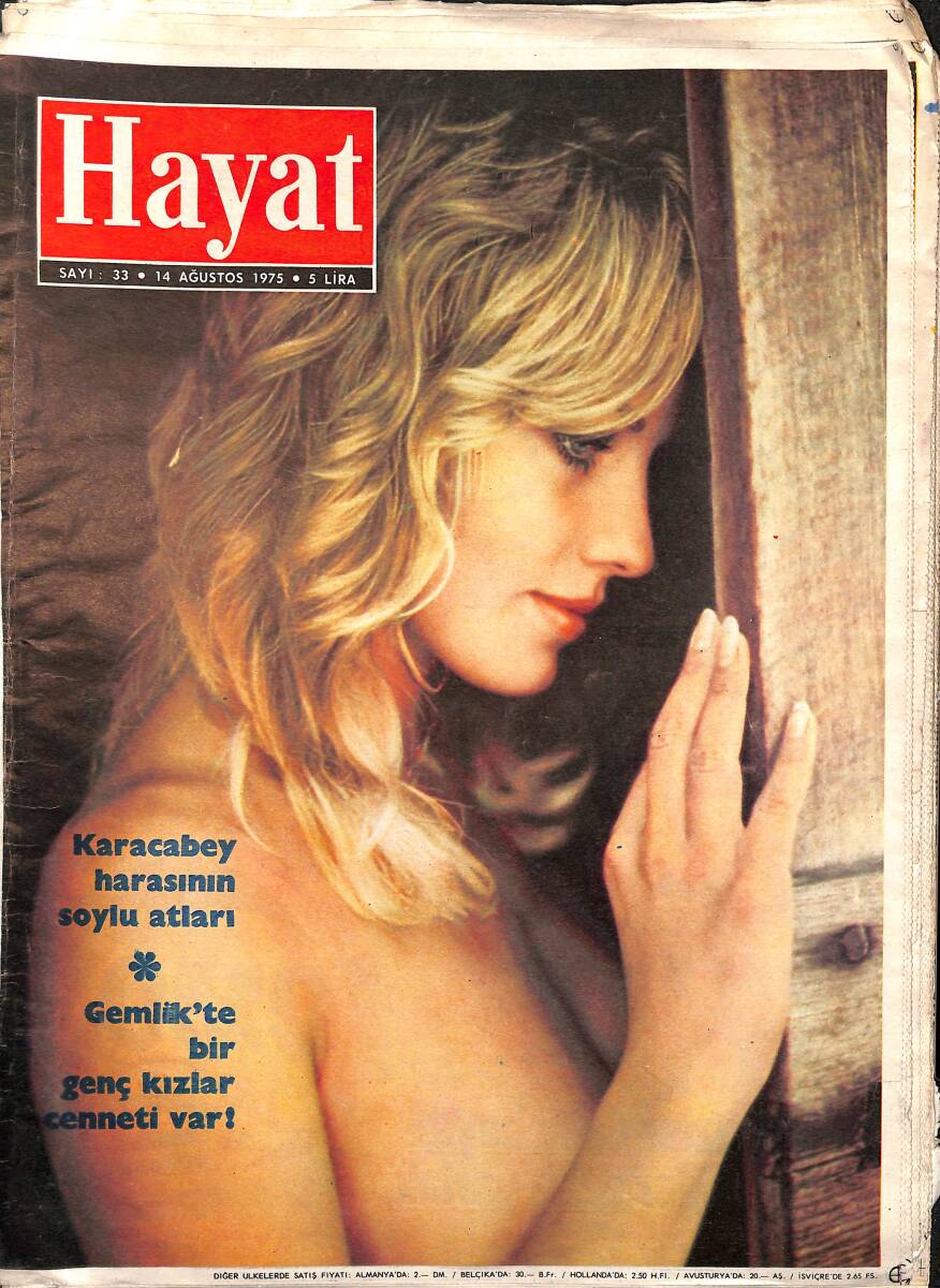 HAYAT Dergisi 14 Ağustos 1975 Sayı: 33 - Adnan Menderes'in Bilinmeyen Tarafları - Gazanfer Özcan Da Jübilesinde Taç Giydi NDR96173 - 1