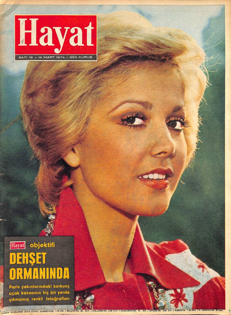 Hayat Dergisi 14 Mart 1974 Sayı: 12 - Kapak: Ender Çerçioğlu - Dr. Bernard, Peter Seller'i Mars Etti NDR90047 - 1