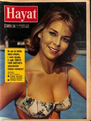 HAYAT DERGİSİ 15 Ağustos 1963 Sayı: 34 - Kapak: Gabriella Palotta - 1963 Türkiye Güzeli Gülseren Esen NDR88914 - Gökçekoleksiyon