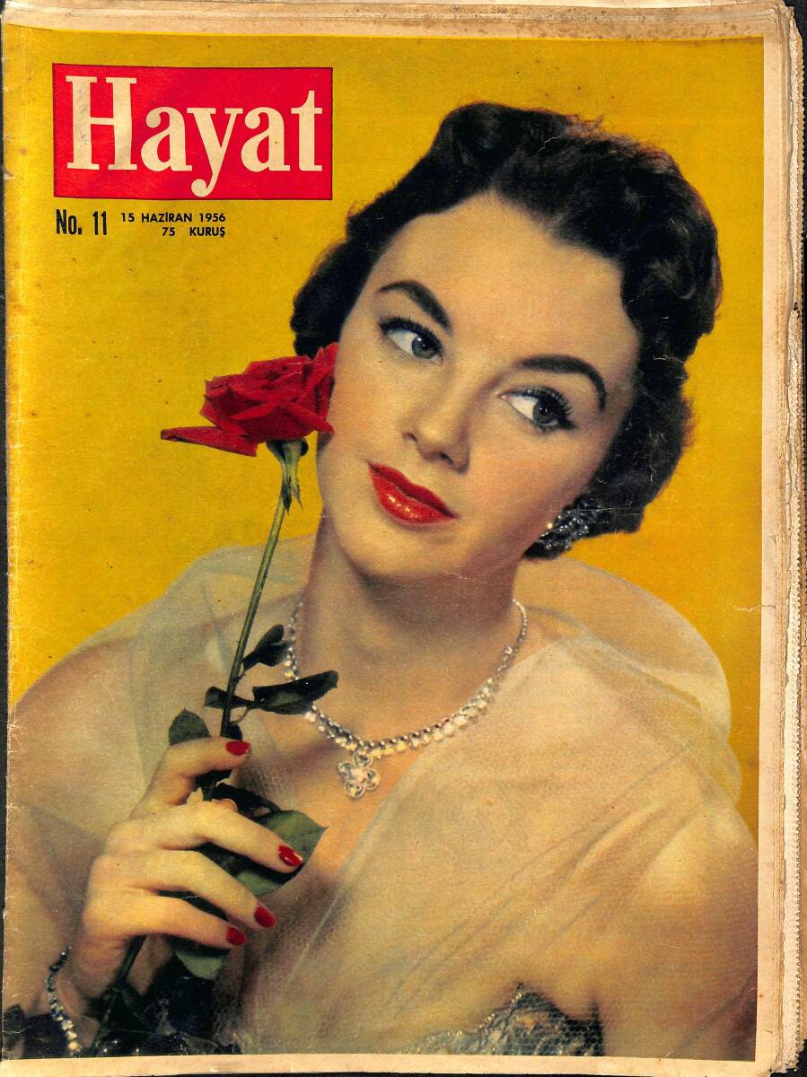 HAYAT Dergisi 15 Haziran 1956 Sayı: 11 - Kapak: Bunny Cooper - Esrarengiz Tibet Esrarengiz Olmaktan Çıktı - Bugünkü İstanbul Poster NDR89675 - 1