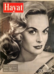 Hayat Dergisi 15 Kasım 1957 No.58 - Kapak: Shirley Eaton & Türkiye -İspanya Maçından Hususi Resimler & 30 Gün Yaşayan Ada & Dean Martın & Maria Schell NDR98458 - Gökçekoleksiyon