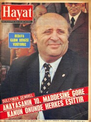 Hayat Dergisi 16 Eylül 1985 Sayı: 37 - Süleyman Demirel - Gönül Yazar - Zeki Müren - Sezen Aksu - Belgin Doruk - Göksel Arsoy NDR97473 - Gökçekoleksiyon