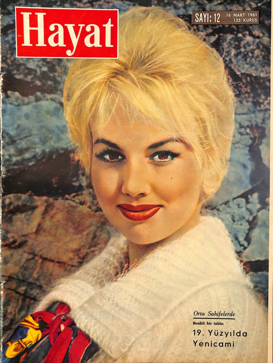 Hayat Dergisi – 16 Mart 1961 – Sayı: 12 , Kapak: Mylene Demongeot NDR98436 - 1