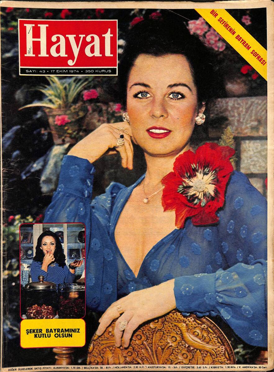 HAYAT Dergisi 17 Ekim 1974 Sayı: 43 - Kapak: Fatma Girik - Beyaz Saray Önünde Aşk Sahneleri - Kayacan'ın Ağladığı Gün NDR89701 - 1