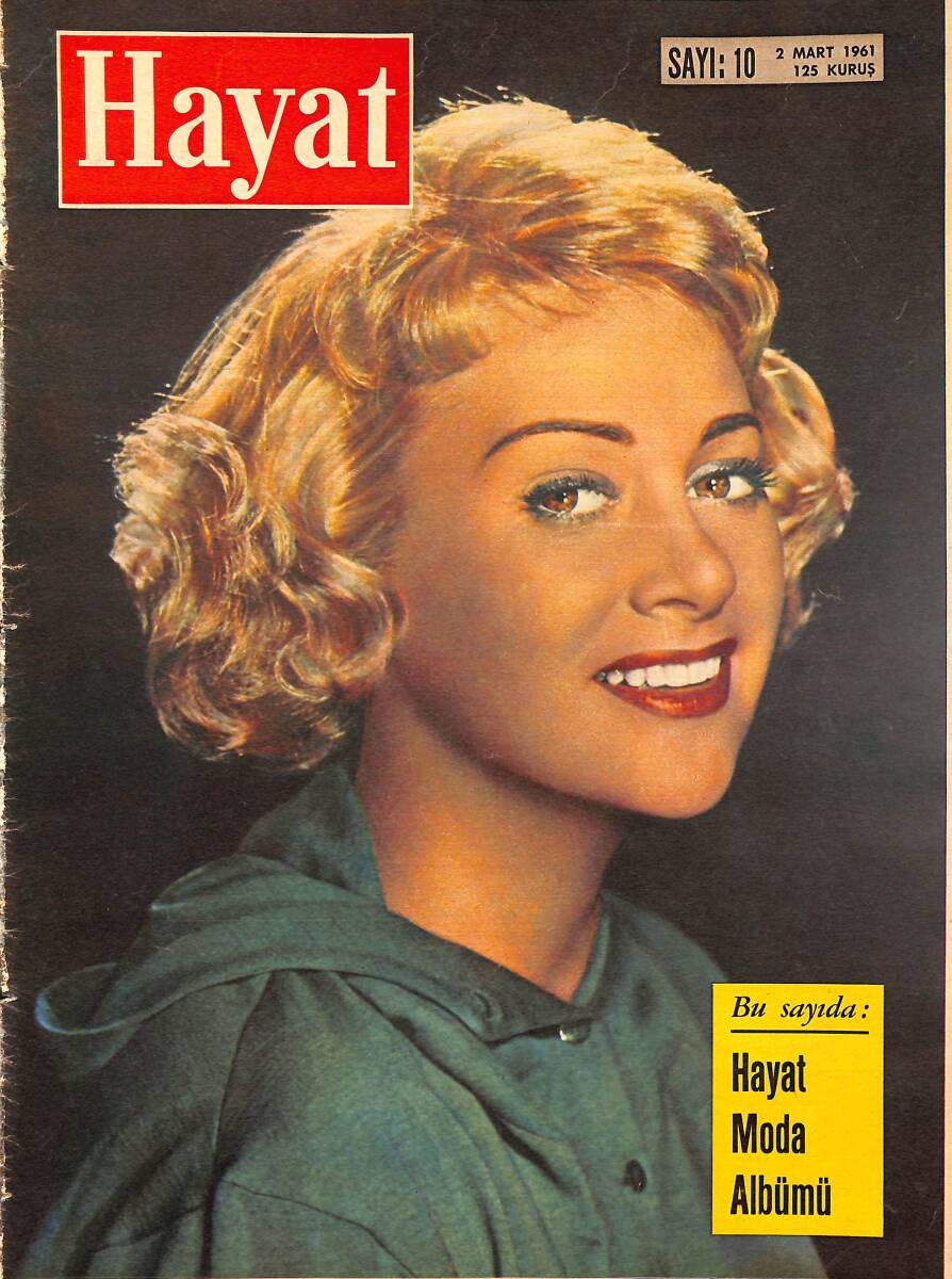 Hayat Dergisi – 2 Mart 1961 – Sayı: 10 , Kapak: Martine Carol NDR98438 - 1