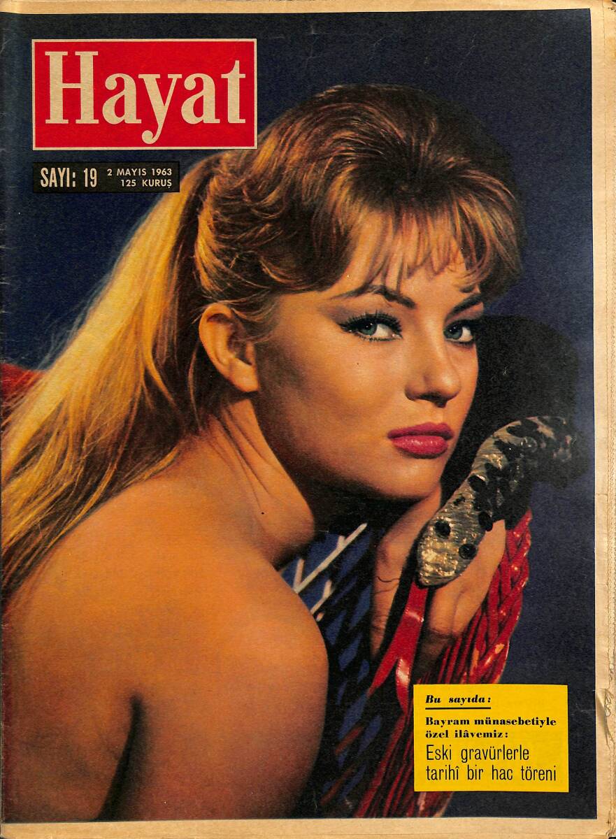 HAYAT Dergisi 2 Mayıs 1963 Sayı : 19 - Kapak : Karin Baal - Fas Kralı , New York Muhabirimizle NDR88772 - 1