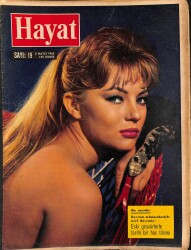 HAYAT Dergisi 2 Mayıs 1963 Sayı: 19 - Kapak: Karin Baal - Londra Hilton Açıldı - Kadınlara Yasak Olan Salon NDR89286 - Gökçekoleksiyon