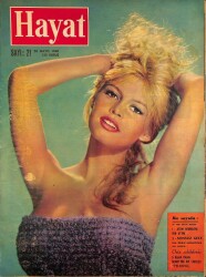 Hayat Dergisi 20 Mayıs 1960 - Brigitte Bardot, Dawn Adams, Hedy Lamarr NDR84805 - Gökçekoleksiyon