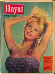 HAYAT DERGİSİ 20 Mayıs 1960 Sayı: 21 - Kapak: Brigitte Bardot - Türk Opera Yıldızlarını Tanıtıyoruz Azra Gün NDR89256 - Gökçekoleksiyon