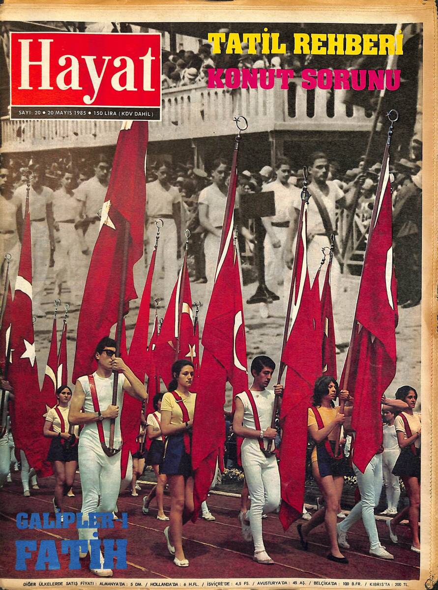 Hayat Dergisi 20 Mayıs 1985 Sayı: 20 - Amerikalılar Ve Ruslar Halley İçin Birleşti - Necdet Kalay'ın Fırçasından Görülmemiş Resimler NDR97458 - 1