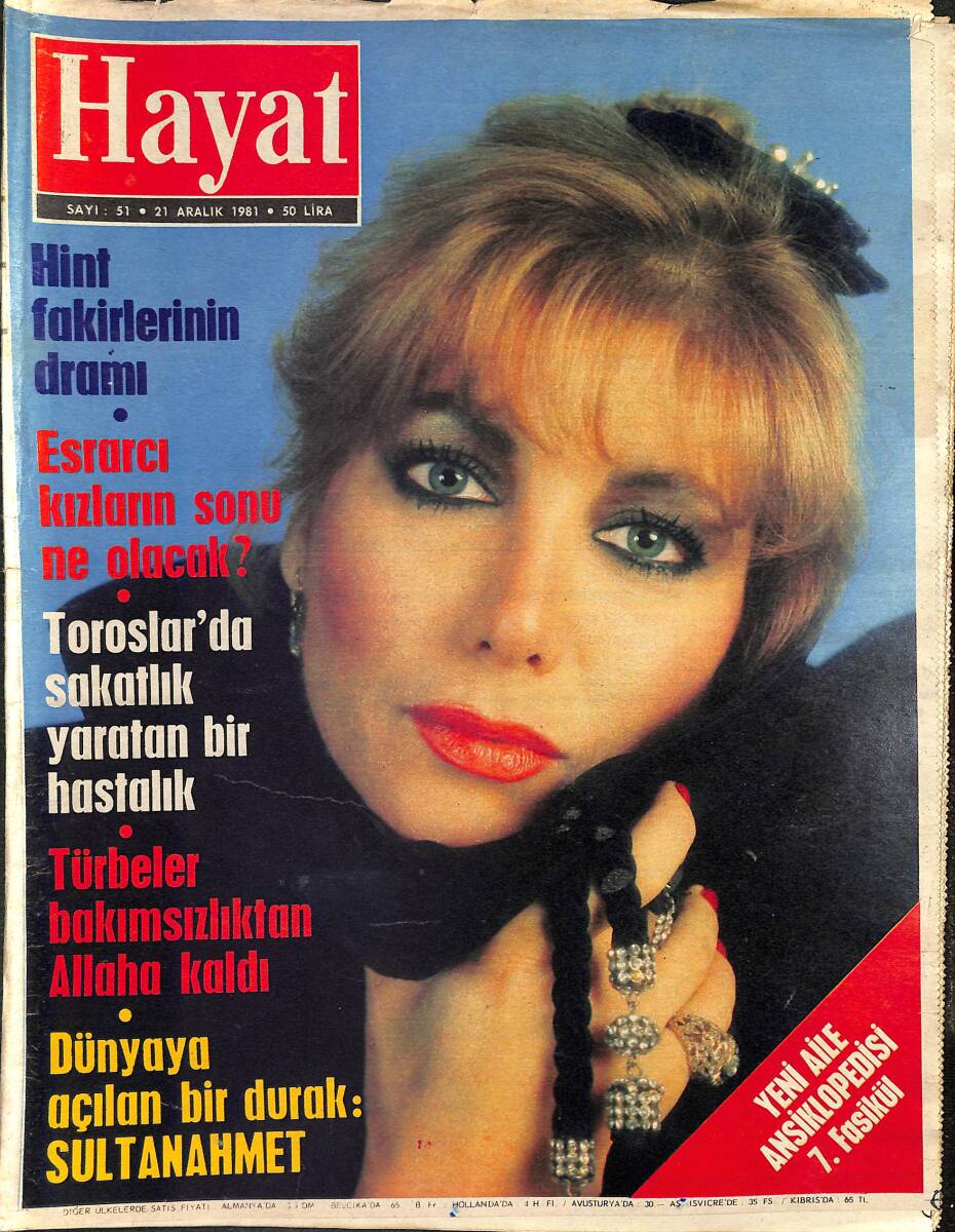 HAYAT Dergisi 21 Aralık 1981 Sayı: 51 - Seyyal Taner Uslanır Mı - Emel Sayın Dedikodulardan Bıktı NDR89624 - 1