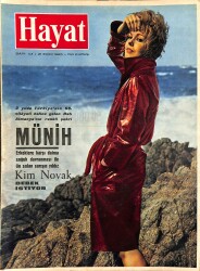 HAYAT DERGİSİ 21 Ekim 1965 Sayı: 43 - Kapak: Kim Novak Bebek İstiyor - Ürgüplü Demirel'i Tebrik Etti NDR89205 - Gökçekoleksiyon