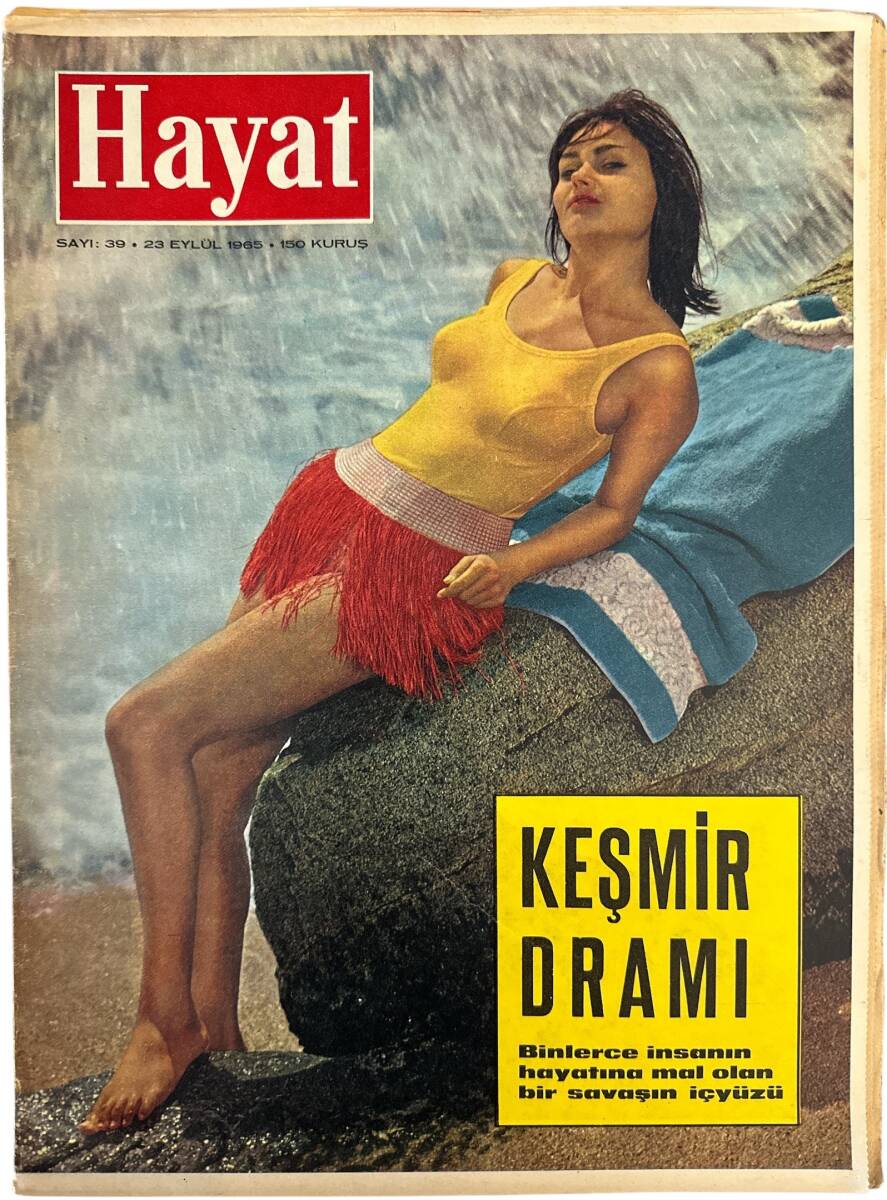 Hayat Dergisi 23 Eylül 1965 Sayı : 39 - Kapak: Marisa Kingpeth - Şahane Bir Hayatta Gözü Olan Yıldız: Urssulla Andress NDR91350 - 1