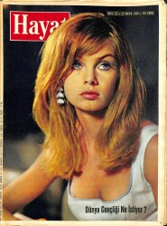 HAYAT Dergisi 23 Mayıs 1968 Sayı: 22 - Kapak: Jean Shrimpton - Gençlik Ne İstiyor - İyara'nın Ölüm Daveti NDR88585 - Gökçekoleksiyon