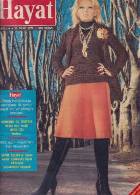 Hayat Dergisi 23 Ocak 1975 Sayı4 - Beyaz Perdenin Yaşayan Efsanesi Marlene Dietrich , Şehit Ahmet Ersoy, Marlene Dietrich, Mona Lisa NDR54376 - 1