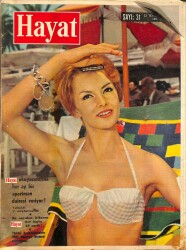 HAYAT DERGİSİ 23 Temmuz 1964 Sayı : 31 - Kapak : Anny Nelsen - Firavunlar Vadisinde Hareket Var NDR88728 - Gökçekoleksiyon