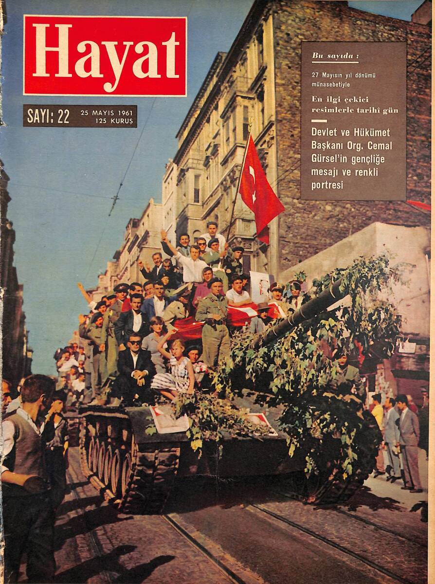 Hayat Dergisi – 25 Mayıs 1961 – Sayı: 22 , Kapak: Ordu ve Gençlik , Poster: Can Bartu NDR98429 - 1