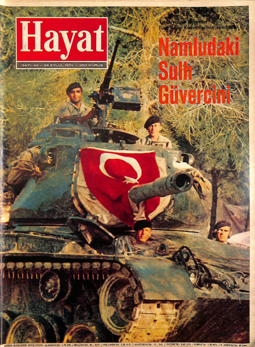 HAYAT Dergisi 26 Eylül 1974 Sayı: 40 - Boğaziçi'nden Çıkılan Mutluluk Yolu - Yılmaz Güney: Kader Onu Nerelere Sürükledi NDR89716 - 1